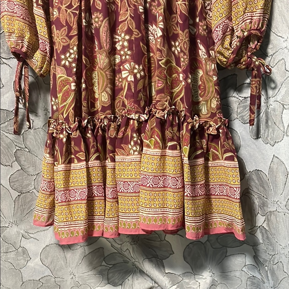 Taylor Floral Bohemian Dress size 2 - Picture 4 of 6